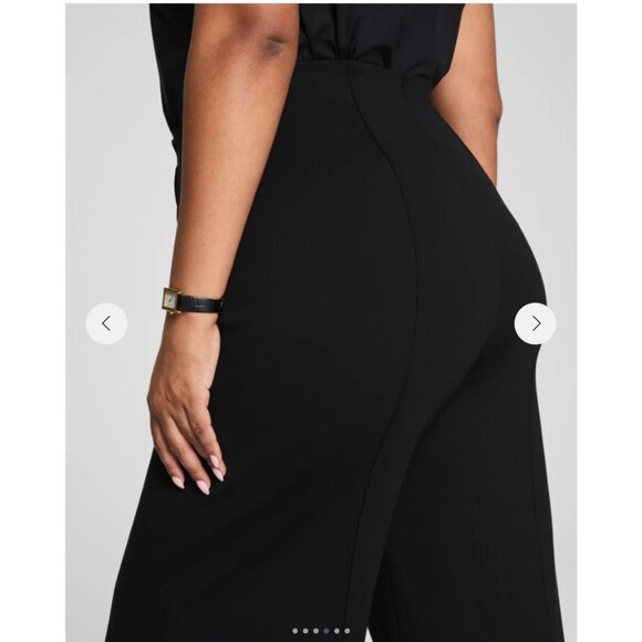 SPANX Ponte Wide-Leg Cropped Pants High-Rise Shapewear Tummy Control Pull-On XL - Picture 3 of 12